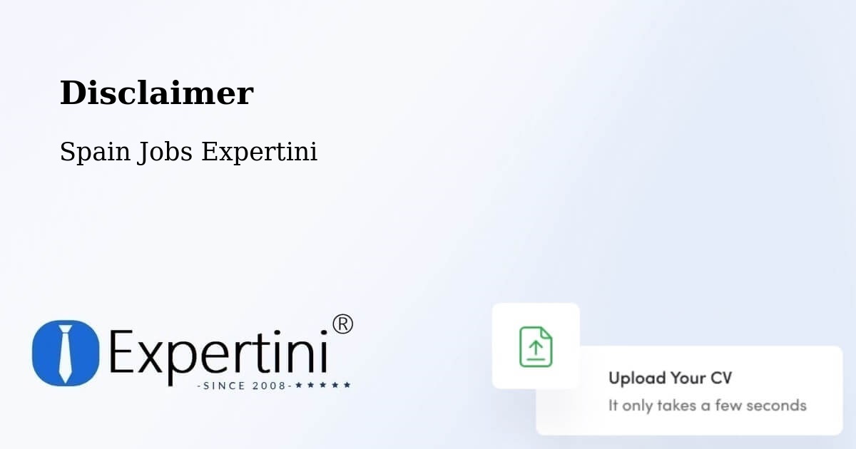 Disclaimer – Aleixar - Spain Jobs Expertini